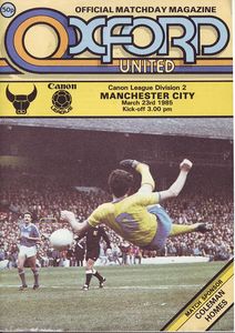 Oxford United v Manchester City 1984/85